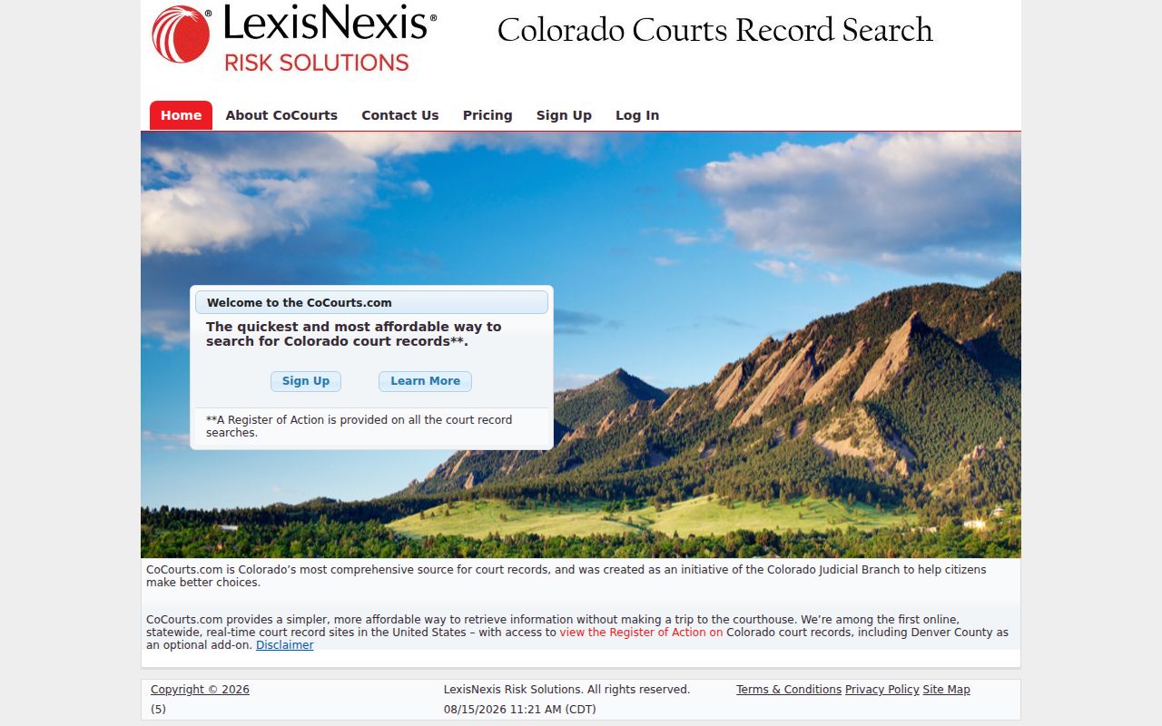 Pitkin County case search through the CoCourts register